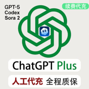 ChatGPT Plus 人工代充续费充值
